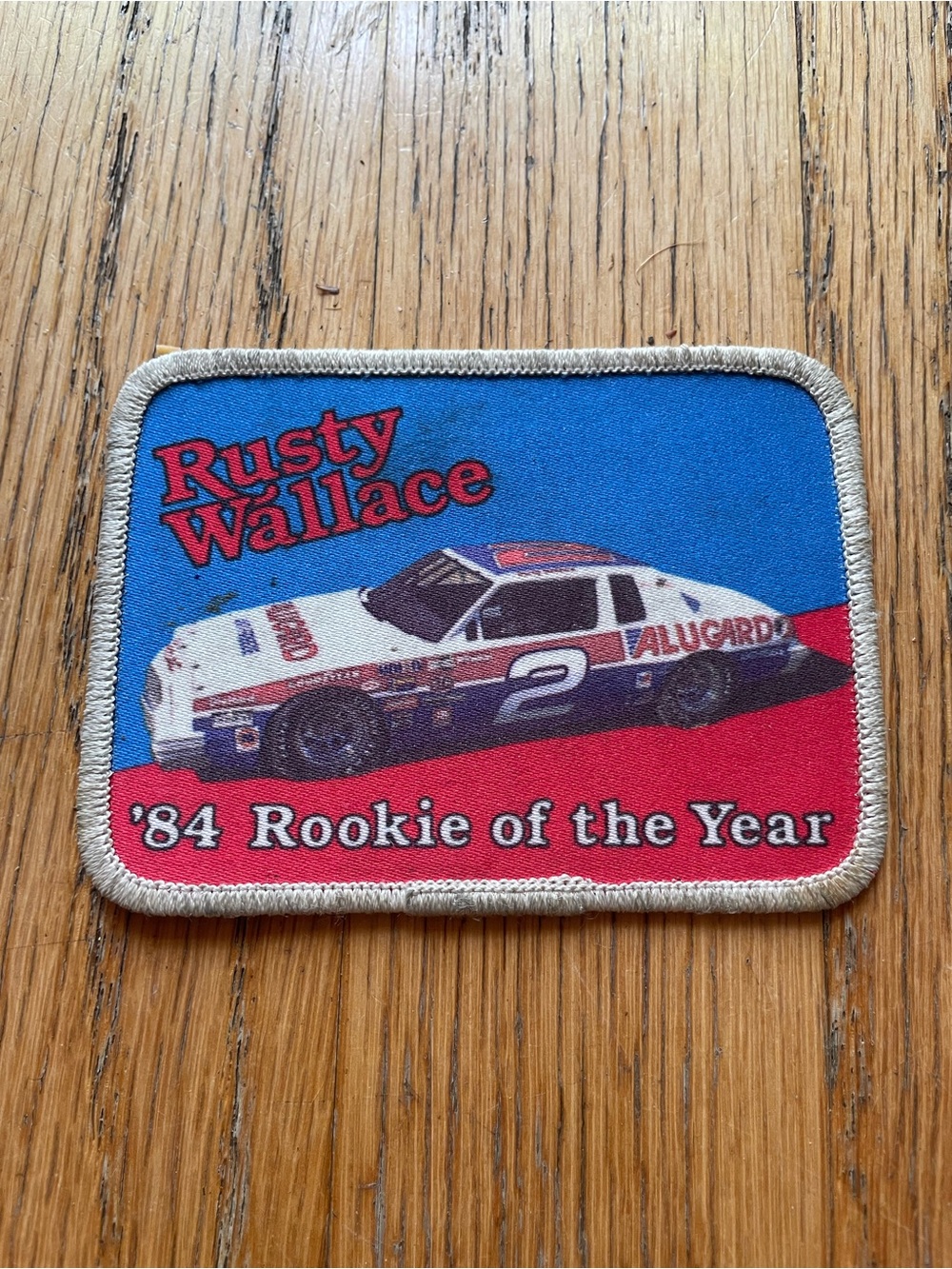 Nascar Rusty Wallace Blue Red White '84 Rookie of the Year Patch